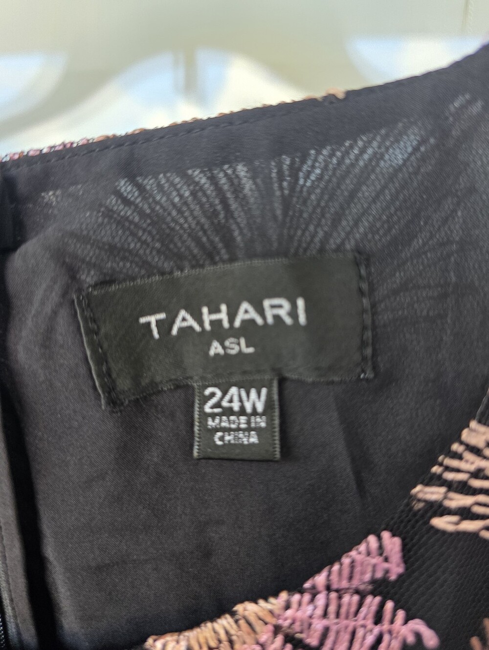 Tahari ASL Floral Embroidered Midi Dress 24W Plus Size Sleeveless Formal NWT - Picture 5 of 10